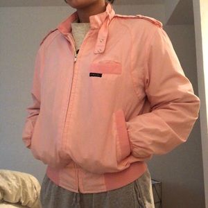 Pink members only bomber jacket